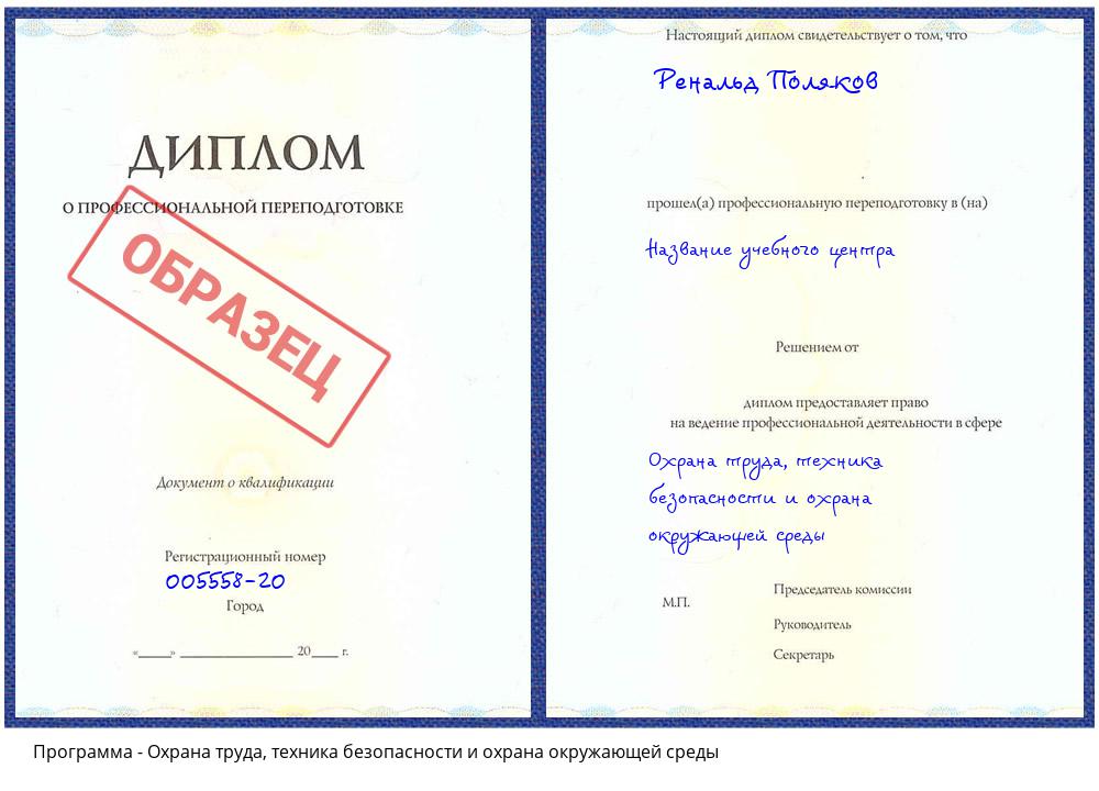 Охрана труда, техника безопасности и охрана окружающей среды Сургут